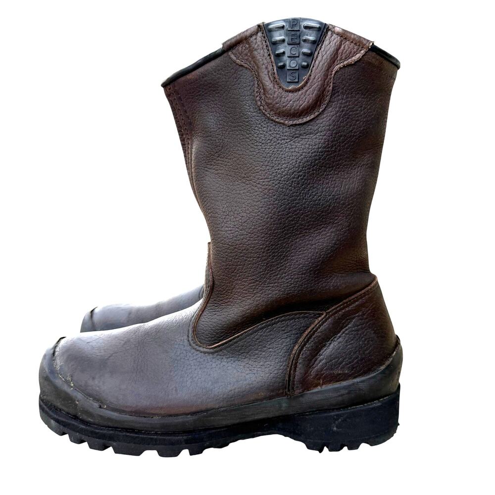 Red Wing‎ Pecos 11” Waterproof Leather Safety Toe Pull On Work Boots Men’s - 8 - Picture 2 of 13